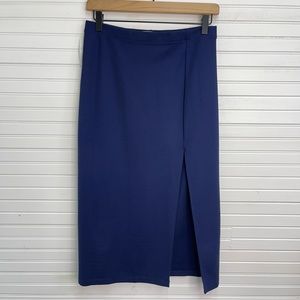 Aritzia Babaton Navy "Pencil Slit" Skirt NWT
